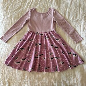 Tea Collection Skirted Ballet Dress | Size 8 | Lilac with cute Husky design 🐕